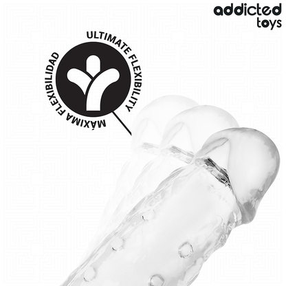 ADDICTED TOYS - EXTENSIÓN DE PENE TRANSPARENTE TALLA S 23 CM