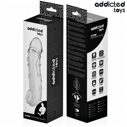 ADDICTED TOYS - EXTENSIÓN DE PENE TRANSPARENTE 27 CM