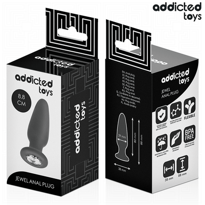 ADDICTED TOYS - PLUG ANAL COM JOIA TAMANHO S 8,8 CM