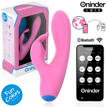 ONINDER CUTE - VIBRADOR LOVE BUNNY PARA PONTO G E CLITÓRIS - APLICATIVO MUNDIAL GRATUITO