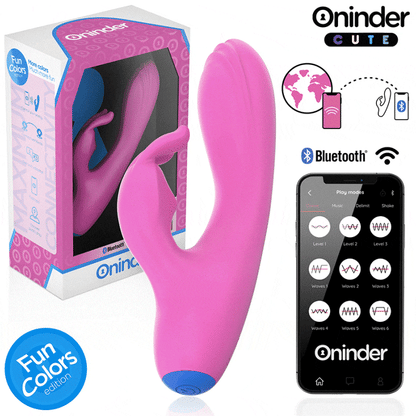 ONINDER CUTE - VIBRADOR LOVE BUNNY PARA PONTO G E CLITÓRIS - APLICATIVO MUNDIAL GRATUITO