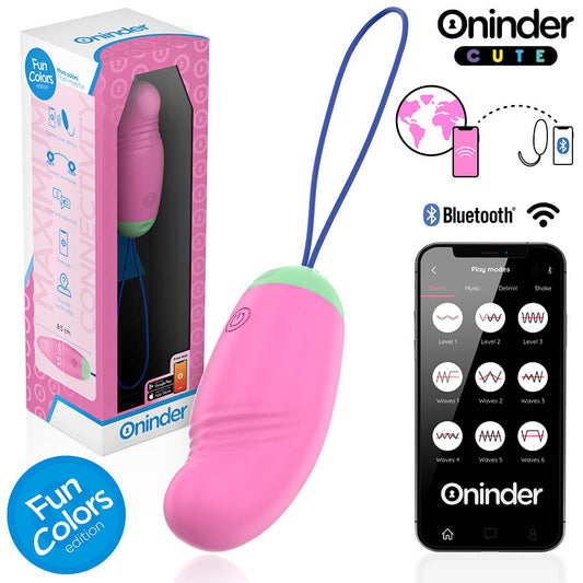 ONINDER CUTE - OVO VIBRO-GIRATÓRIO LOVE PLEASURE 360 SILICONE - APLICATIVO MUNDIAL GRATUITO