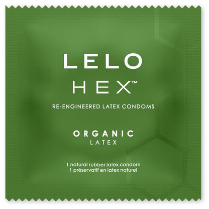 LELO - CAJA DE PRESERVATIVOS ORGÁNICOS HEX 3 UNIDADES