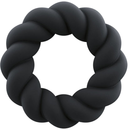 ROCKS-OFF - ANEL MASTURBADOR DE SILICONE PRETO TWIST