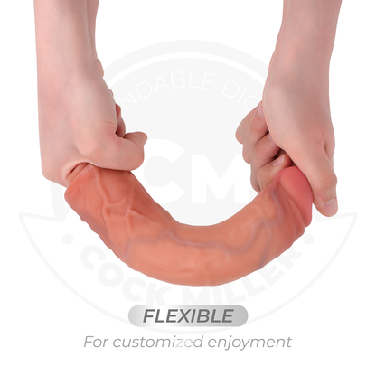 COCK MILLER - DILDO REALISTA COM VENTOSA E VIBRAÇÃO COM CONTROLE REMOTO 21,5 CM