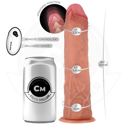 COCK MILLER - DILDO HIPER-REALISTA COM VENTOSA E IMPULSÃO COM CONTROLE REMOTO 21,5 CM