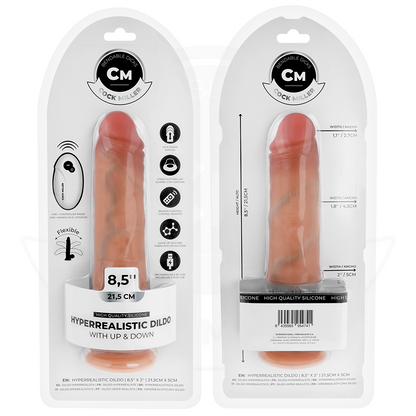 COCK MILLER - DILDO HIPER-REALISTA COM VENTOSA E IMPULSÃO COM CONTROLE REMOTO 21,5 CM