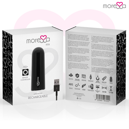MORESSA - NIX VIBRADOR CONTROLE REMOTO PRETO