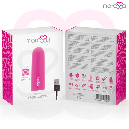 MORESSA - NIX VIBRADOR CONTROLE REMOTO ROSA