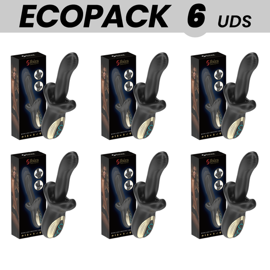 ECOPACKS 6 UNIDADES - IBIZA VIBRADOR PODEROSO COM EFEITO DE IMPULSÃO E MORDIDA