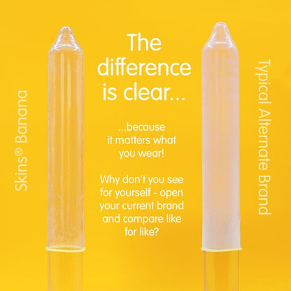 SKINS - PRESERVATIVOS BANANA PREMIUM PACOTE COM 8