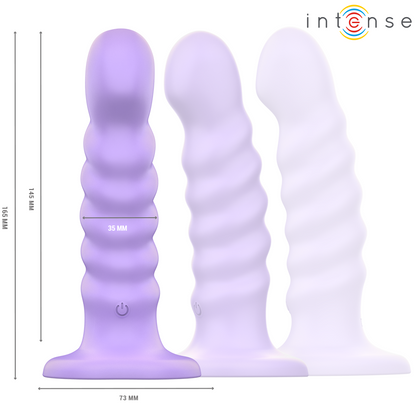 INTENSE - BRENDA VIBRADOR TALLA M DISEÑO ESPIRAL 10 VIBRACIONES MORADO CONTROL REMOTO