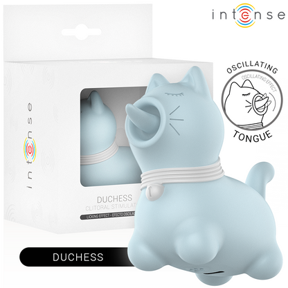 INTENSE - ESTIMULADOR DUCHESS COM LÍNGUA GIRATÓRIA 360º AZUL