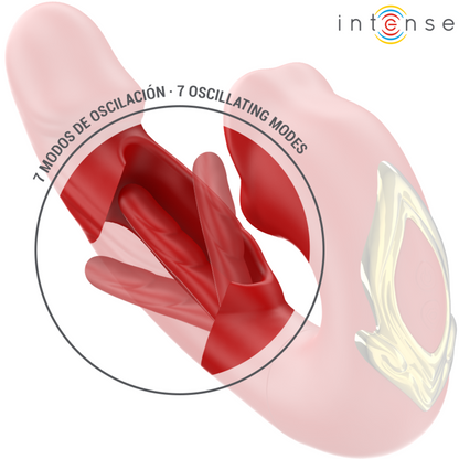 INTENSE - NATHY VIBRADOR DOBLE CON BOCA ESTIMULANTE MULTIFUNCIÓN ROJO
