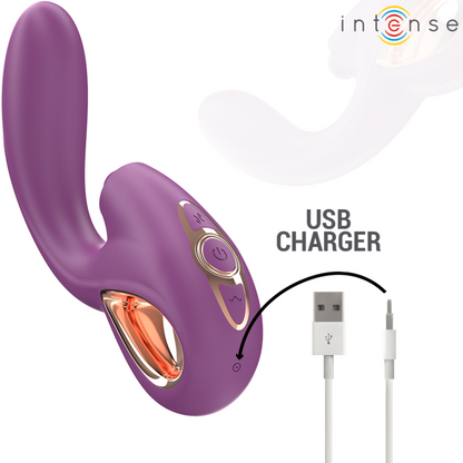 INTENSE - LALI MULTIFUNCIONAL VIBRADOR DE PONTO G COM BATIDA, IMPULSÃO E VIBRAÇÃO ROXO