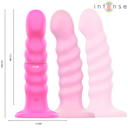 INTENSE - VIBRADOR CINDY TALLA L DISEÑO ESPIRAL 10 VIBRACIONES ROSA CONTROL REMOTO