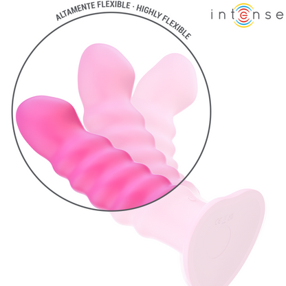 INTENSE - VIBRADOR CINDY TALLA L DISEÑO ESPIRAL 10 VIBRACIONES ROSA CONTROL REMOTO