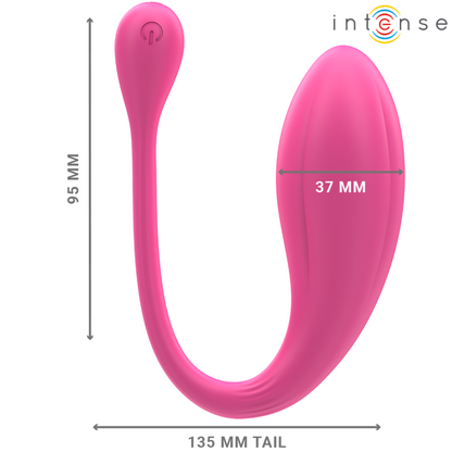 INTENSE - VIBRADOR JANICE U DUPLA ESTIMULAÇÃO 10 VIBRAÇÕES ROSA CONTROLE REMOTO