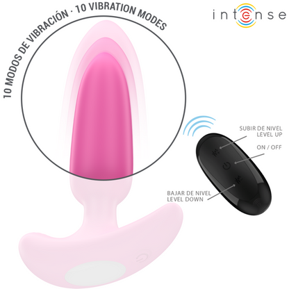 INTENSE - ROSS ANAL PLUG 10 VIBRACIONES ROSA CONTROL REMOTO