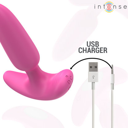 INTENSE - ROSS ANAL PLUG 10 VIBRACIONES ROSA CONTROL REMOTO