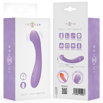 INTENSE - VIBRADOR BECKY 19 CM CALENTABLE 7 VIBRACIONES MORADO