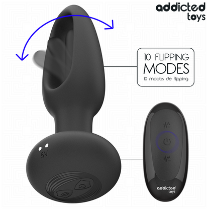 ADDICTED TOYS - PLUG ANAL COM LÍNGUA VIBRATÓRIA E CONTROLE REMOTO