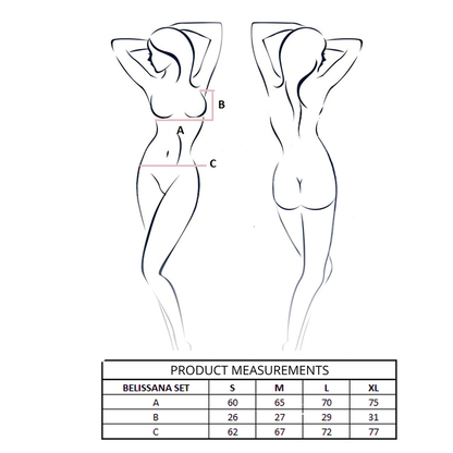 PASSION - CONJUNTO DE SUTIÃ + TANGA BELISSANA BRANCO P/M