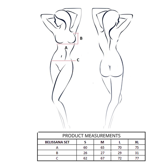 PASSION - CONJUNTO DE SUTIÃ + TANGA BELISSANA BRANCO G/GG