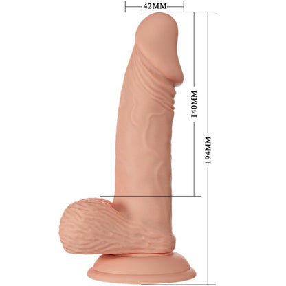 BAILE - PRETTY LOVE ENCONTRO ZEBULON DILDO REALÍSTICO FLEXÍVEL 19.4 CM NATURAL