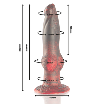 EPIC - PROMETHEUS DILDO TITAN ON FLAMES RECHARGEABLE REMOTE CONTROL
