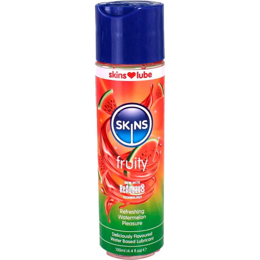 SKINS - LUBRICANTE A BASE DE AGUA CON SABOR A SANDÍA 130 ML