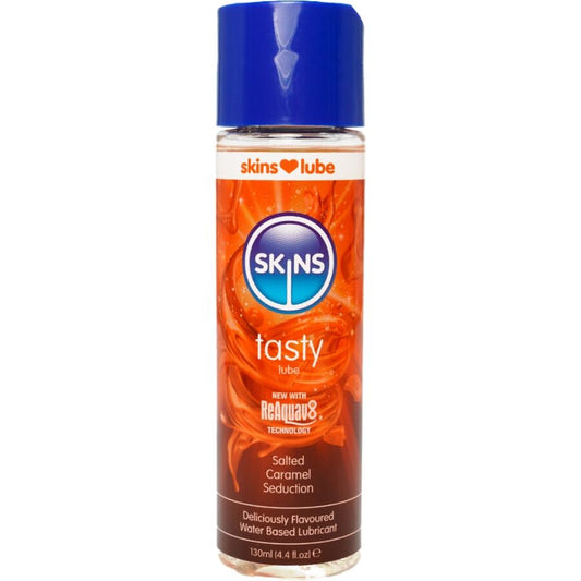 SKINS - LUBRICANTE SABROSO A BASE DE AGUA CON CARAMELO SALADO 130 ML