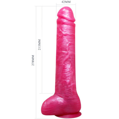 BAILE - DILDO DONG ROSA REALISTA CON VENTOSA