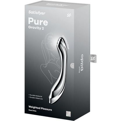 SATISFYER - PURE GRAVITY 2 DILDO DE AÇO INOXIDÁVEL COM DUAS EXTREMIDADES