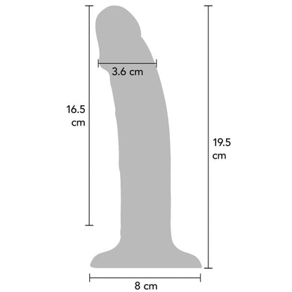 GET REAL - DILDO VIBRATÓRIO DE SILICONE TRANSPARENTE REALISTA DE 19,5 CM