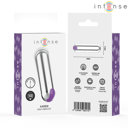 INTENSE - KAREN MINI BALA VIBRADORA RECARGABLE NEGRA
