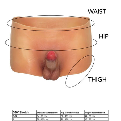 HIDDEN DESIRE - ALTER EGO BOXERSHOT COM PÊNIS 18 CM TAMANHO S/M
