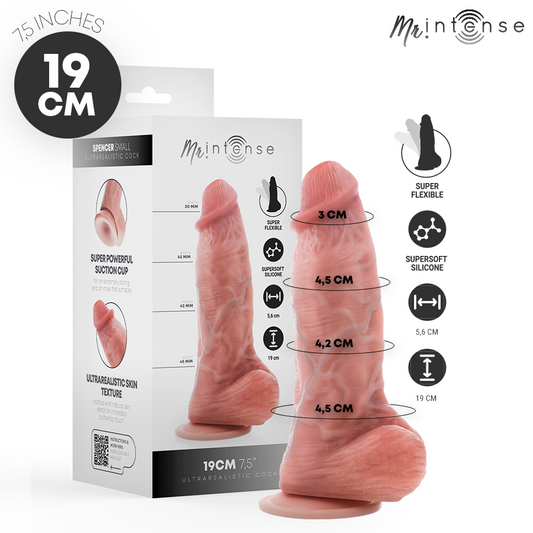 MR INTENSE - PEQUEÑO DILDO DE SILICONA SPENCER 19 CM -Ø- 4,5 CM