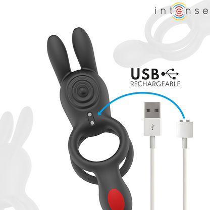INTENSE - ANILLO VIBRADOR DOBLE QUINN CON CONTROL REMOTO
