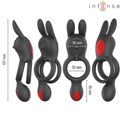 INTENSE - ANILLO VIBRADOR DOBLE QUINN CON CONTROL REMOTO
