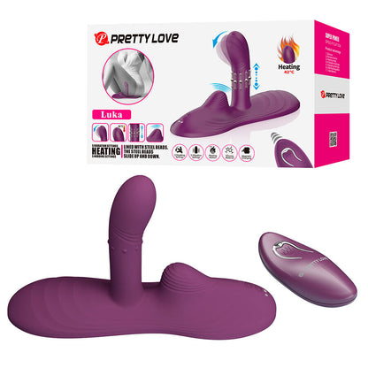 PRETTY LOVE - LUKA VIBRADOR SENTADO CON EFECTO DE CALOR Y CONTROL REMOTO