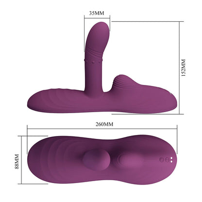 PRETTY LOVE - LUKA VIBRADOR SENTADO CON EFECTO DE CALOR Y CONTROL REMOTO