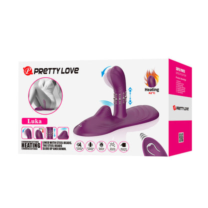 PRETTY LOVE - LUKA VIBRADOR SENTADO CON EFECTO DE CALOR Y CONTROL REMOTO