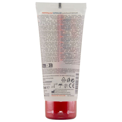 HOT - ANAL SUPERGLIDE LUBRICANTE EFECTO CALOR LÍQUIDO A BASE DE AGUA 100 ML