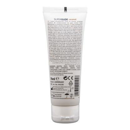 HOT - SUPERGLIDE LUBRIFICANTE COMESTÍVEL À BASE DE ÁGUA COM COCO 75 ML