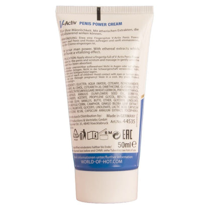 HOT - CREME PARA POTÊNCIA PENIANA V-ACTIV PARA HOMENS 50 ML