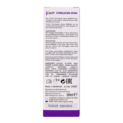 HOT - SPRAY ESTIMULANTE V-ACTIV PARA MUJERES 50 ML