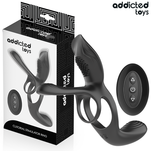 ADDICTED TOYS - ANILLO PENEANO DOBLE CON ESTIMULADOR CLITÓRICO