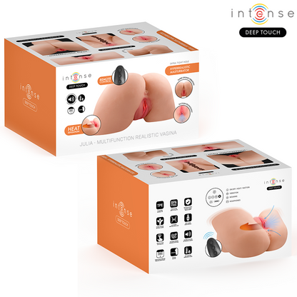 INTENSE DEEP TOUCH - MASTURBADOR JULIA COM SUCÇÃO VAGINAL REALISTA EFEITO DE CALOR E CONTROLE REMOTO