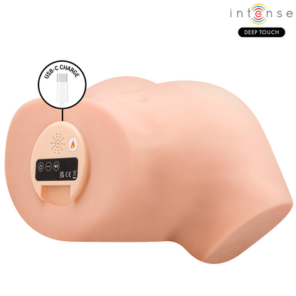 INTENSE DEEP TOUCH - NICOLE, MASTURBADOR REALISTA COM GEMIDOS E SUCÇÃO VAGINAL COM EFEITO DE CALOR E CONTROLE REMOTO